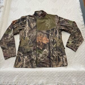 Browning Camo Unisex Zip Up Sweatshirt (M)